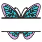 Preview: Schmetterling Monogramm Motiv