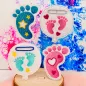 Preview: Stickdatei Stabdeko zur Geburt mit Füßchen