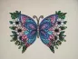 Preview: Stickdatei sommerlicher Schmetterling (ab 13x18)