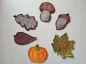 Preview: Herbstmotive auf Filz ausgestickt und ausgeschnitten