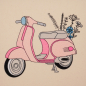 Preview: Stickdatei Retro Motorroller