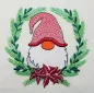 Preview: Christmas Gnome in der Größe 10x10 cm ausgestickt.