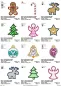 Preview: Stickdatei Set FSL 15 Designs Streudeko & Christbaumschmuck
