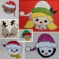 Preview: Stickdatei Set Christmas Faces Doodle-Applikationen