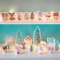 Preview: Stickdatei Set ITH LED Cover Winterdorf mit Gnomen, Rentier, Häusern, Tannen und Schneemann.