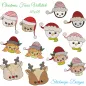 Preview: Stickdatei Set Christmas Faces Vollstick