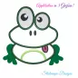 Preview: Stickdatei Frosch Applikation in 3 Größen Preview: Stickdatei Frosch Applikation in 3 Größen