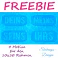 Mobile Preview: Freebie Stickdatei Set Handtuchmotive