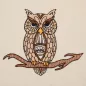 Preview: Stickdatei Set Magic Owl Eule auf Ast sitzend