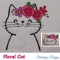 Preview: Stickdatei Set Floral Cat