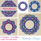 Preview: Stickdatei Set Mandalas + Split Mandala (div. Größen)