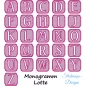Preview: Stickdatei Set Monogramme Lotte geeignet für Frottierwaren