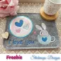 Preview: Freebie Stickdatei ITH Mug Rug Bunny in a Cup (10x10 & 13x18)