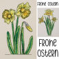 Preview: Stickdatei Set Osterglocken inkl. Schriftzug Preview: Stickdatei Set Osterglocken inkl. Schriftzug