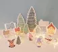 Preview: Stickdatei Set ITH LED Cover Winterdorf mit Gnomen