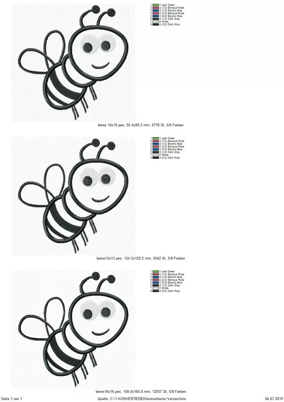 Übersicht Applikation Biene