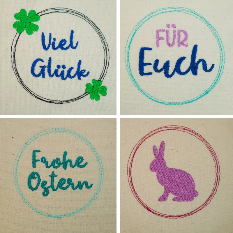 Stickdatei Set Buttons für Marmeladengläser & Co.