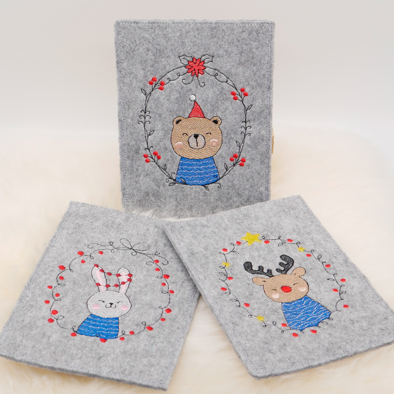 Stickdatei Set ITH Christmas-Cards - Grußkartenhüllen