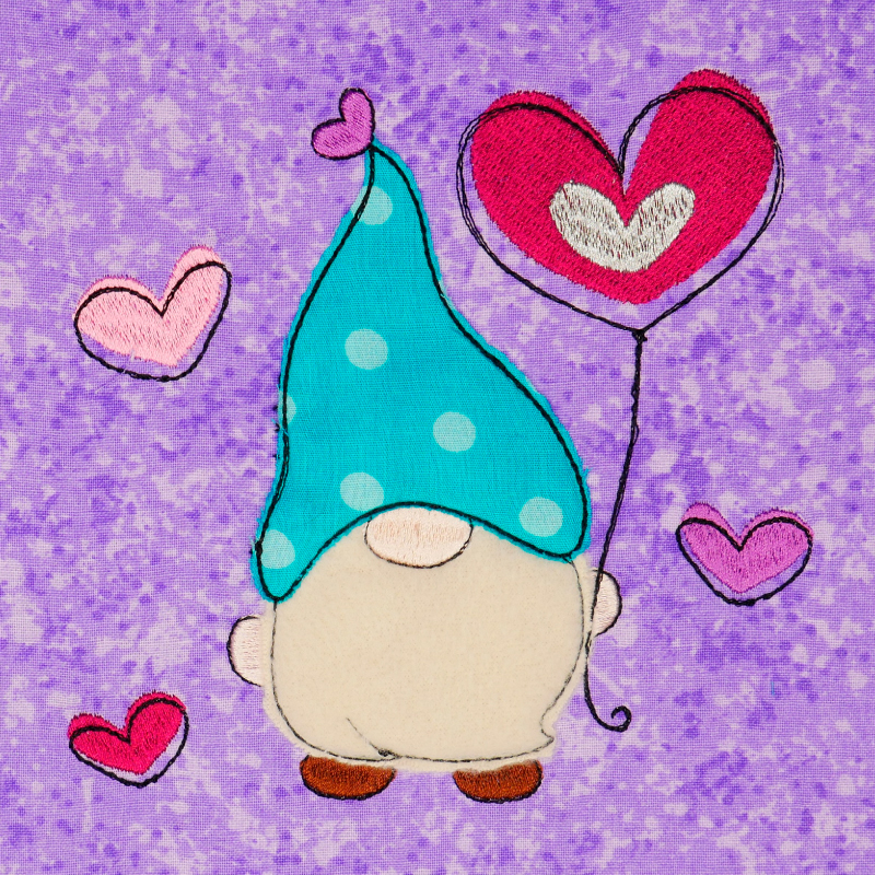 Preview: Stickdatei Lovegnome 5 Doodle-Applikation