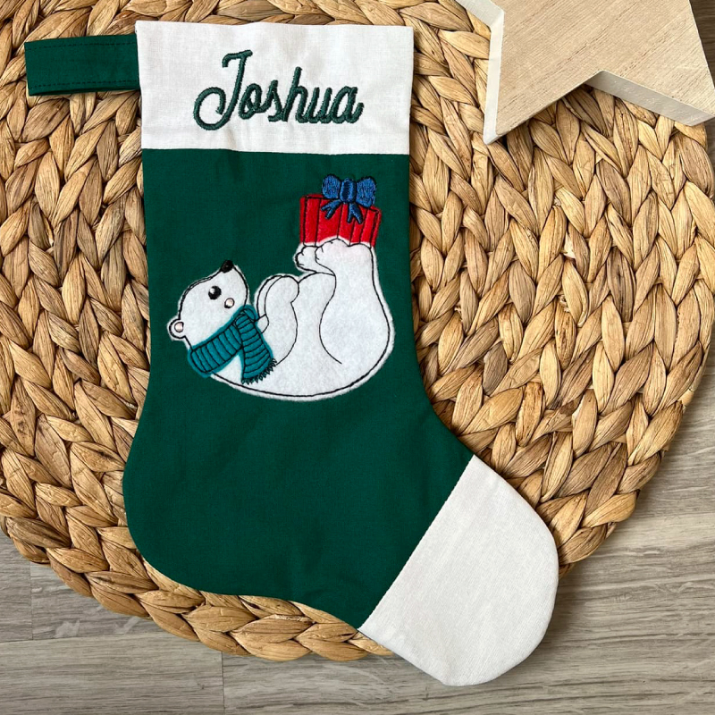 Preview: Stickdatei Set Eisbären Applikationen