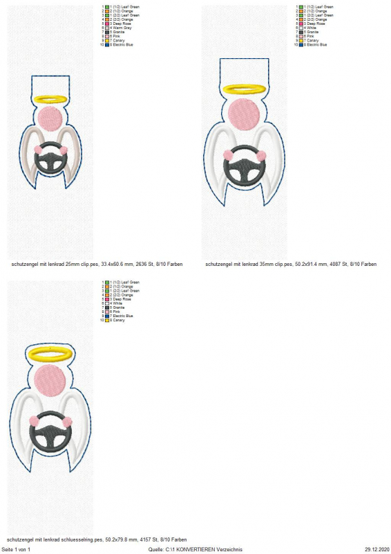 Preview: ITH Engel-Schlüsselanhänger Übersicht