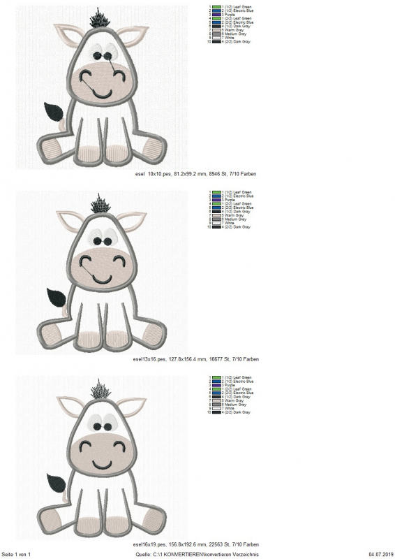 Preview: Esel Applikation Übersicht