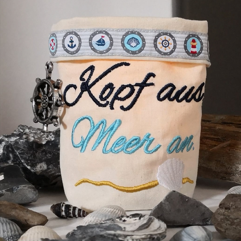 Freebie Stickdatei Kopf aus Meer an