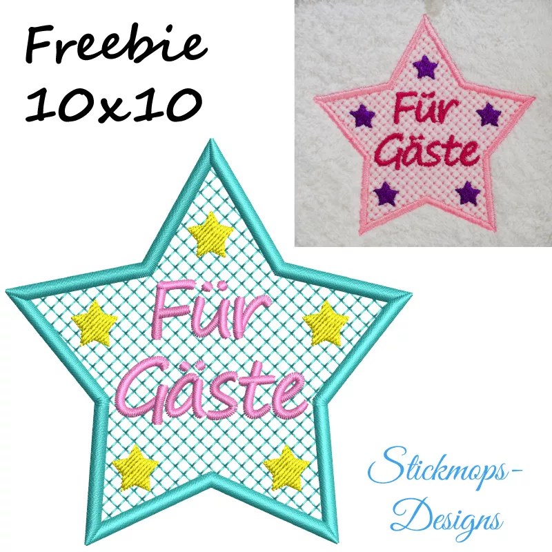 Freebie Stickdatei Für Gäste Handtuchmotiv (10x10)