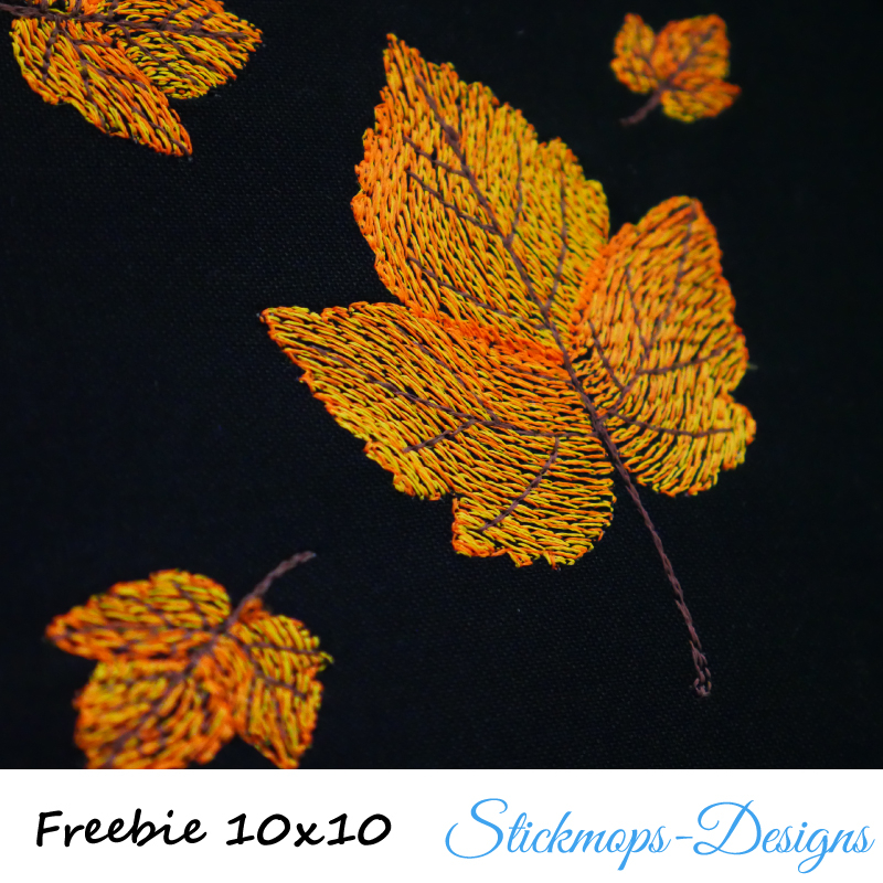 Preview: Freebie Stickdatei Goldener Herbst