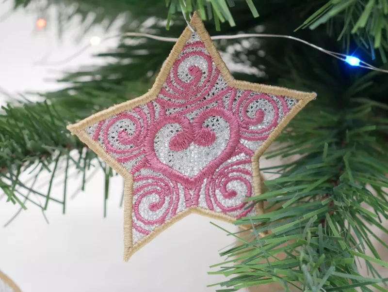 Stickdatei Set FSL 15 Designs Streudeko & Christbaumschmuck