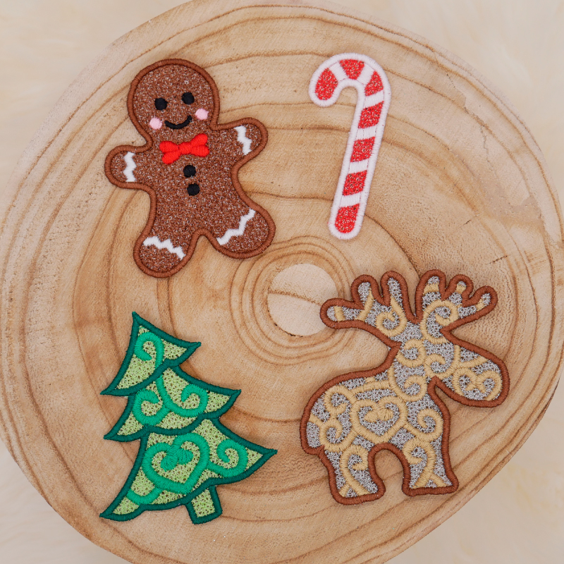 Preview: Stickdatei Set FSL 15 Designs Streudeko & Christbaumschmuck