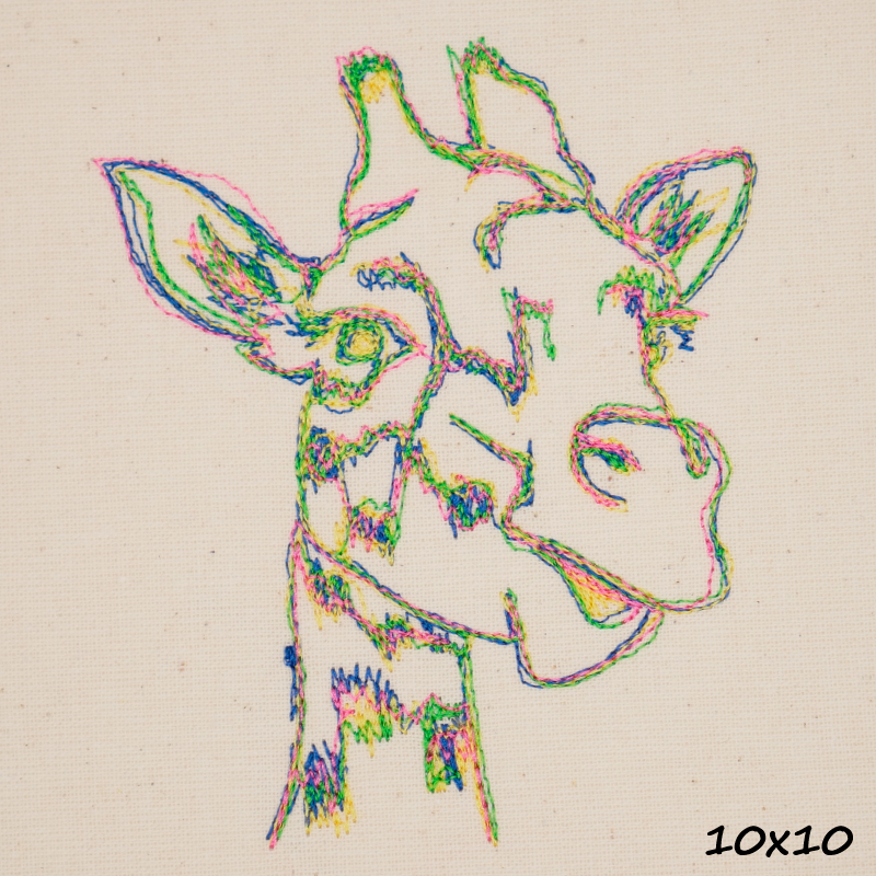 Stickdatei Giraffe Scribble
