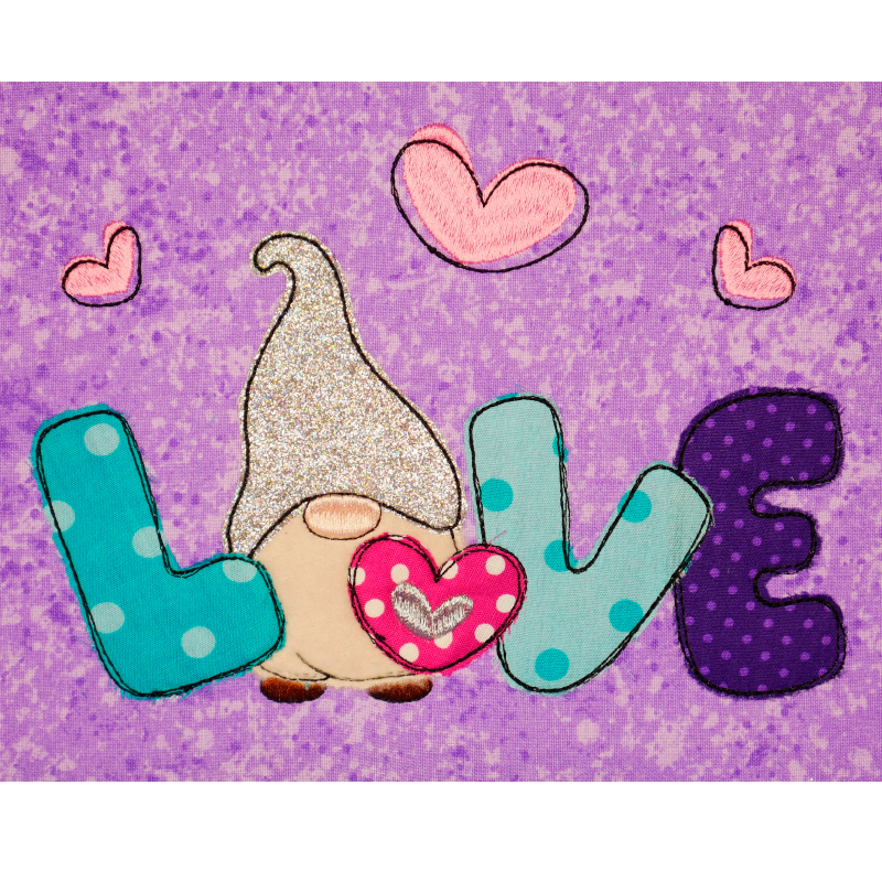 Preview: Stickdatei Lovegnome 4 Doodle-Applikation