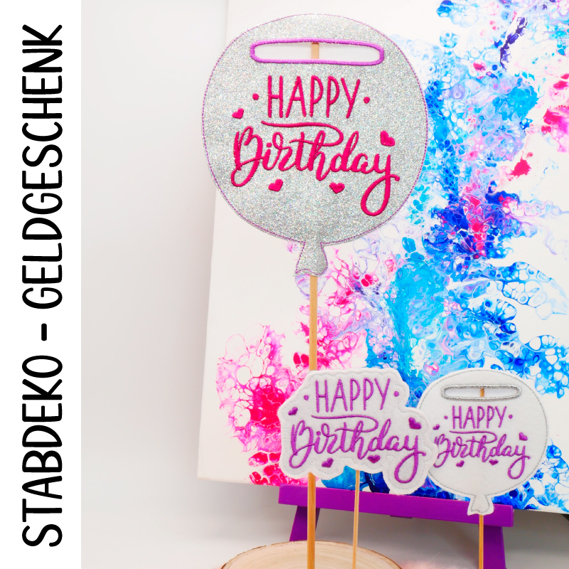 Preview: Stickdatei Set Geburtstags-Stabdesigns