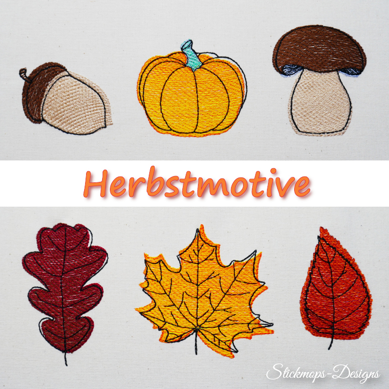Preview: Stickdatei Set Herbstmotive