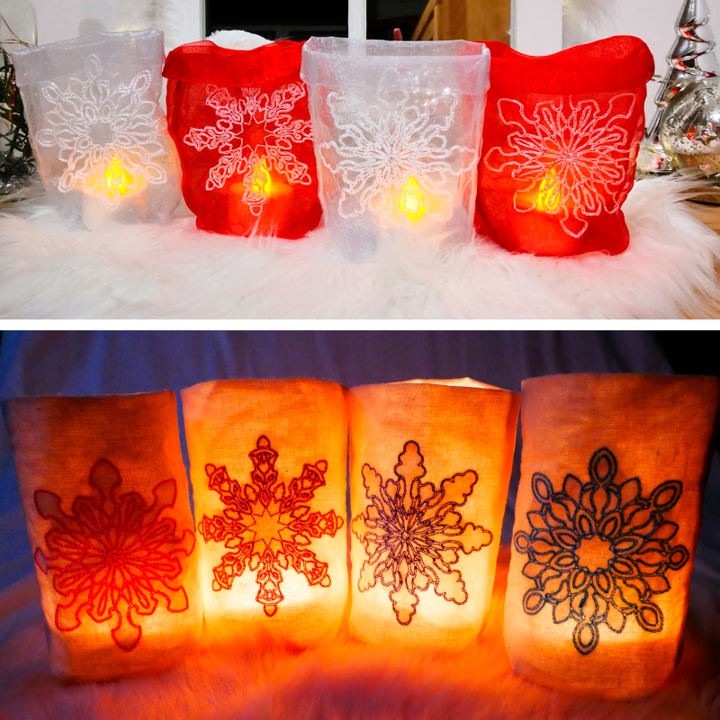 Stickdatei Set ITH Lichtbeutel mit Wintermandalas (13x18 und 16x26)