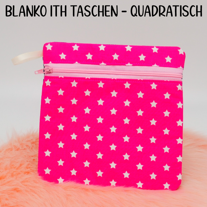Preview: Stickdatei Set BLANKO ITH Taschen quadratisch mit Reißverschluss