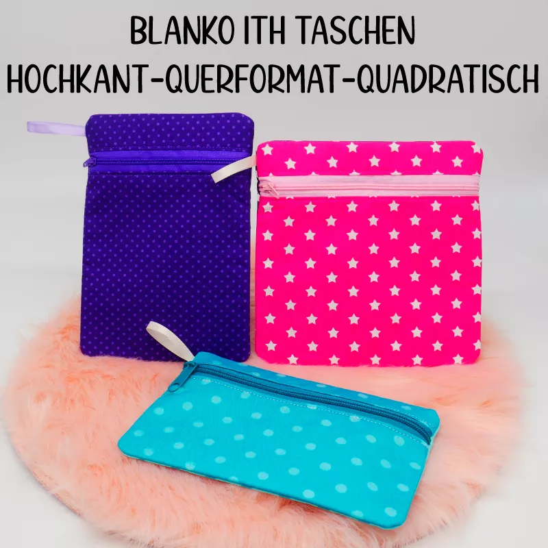 Stickdatei Set für ITH Blanko Taschen.