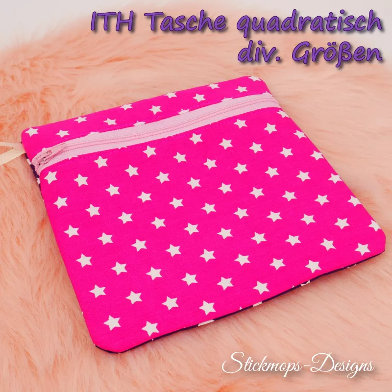 Stickdatei Set BLANKO ITH Taschen quadratisch mit Reißverschluss