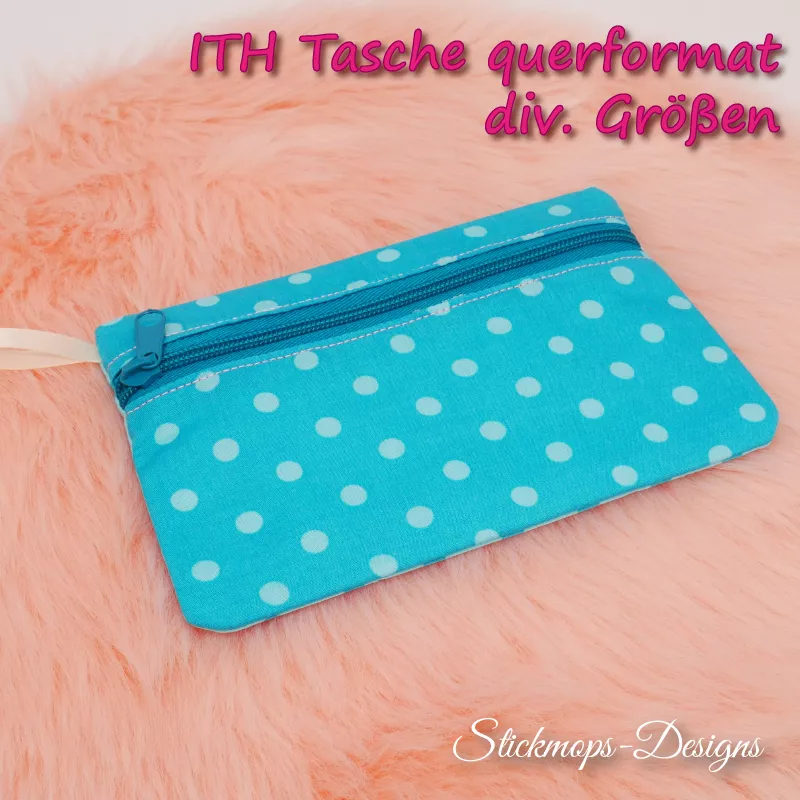 Stickdatei Set BLANKO ITH Taschen querformat mit Reißverschluss