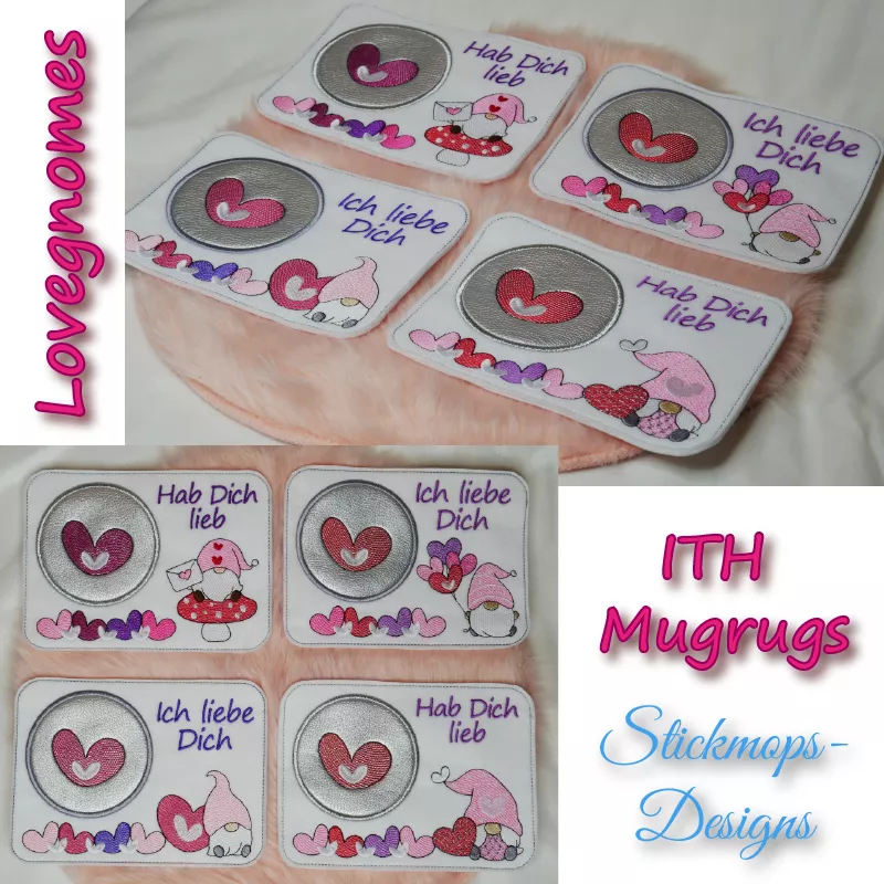 Stickdatei Set Lovegnomes ITH Mugrugs