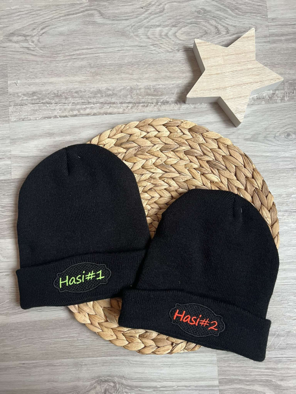 Preview: Stickdatei Set Blanko Beanie Labels - Handtuchlabels