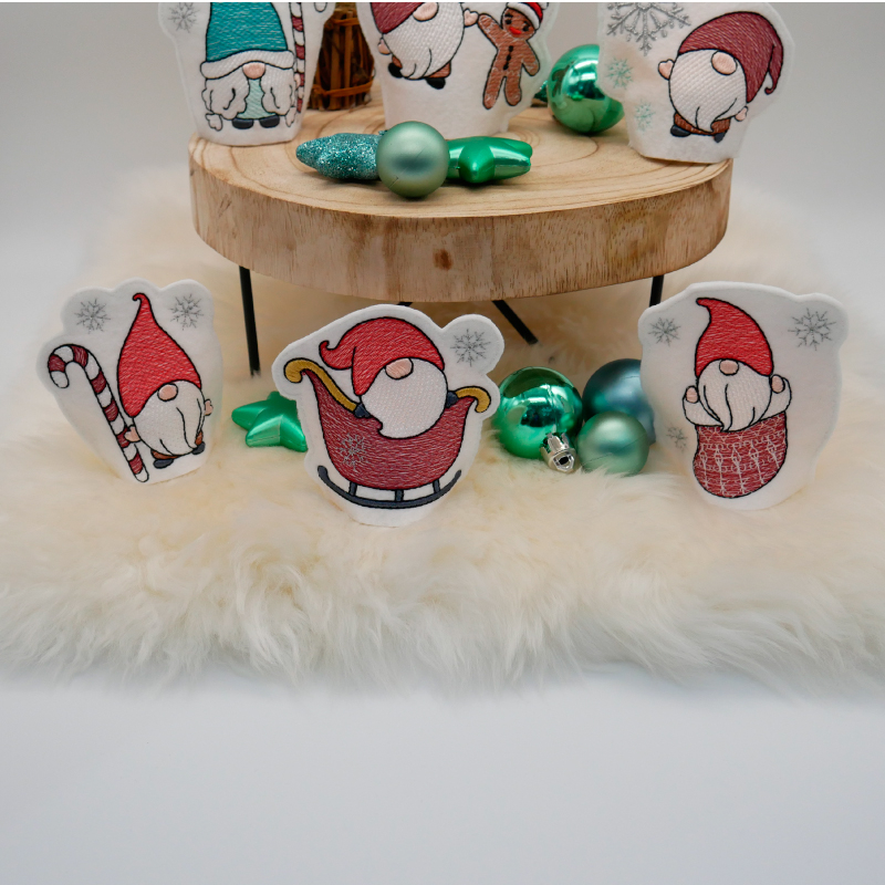 Preview: Stickdatei Set ITH LED Cover Gnome