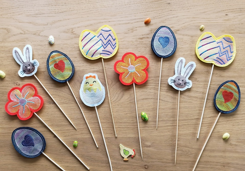 Stickdatei Set Oster-Stabdesigns