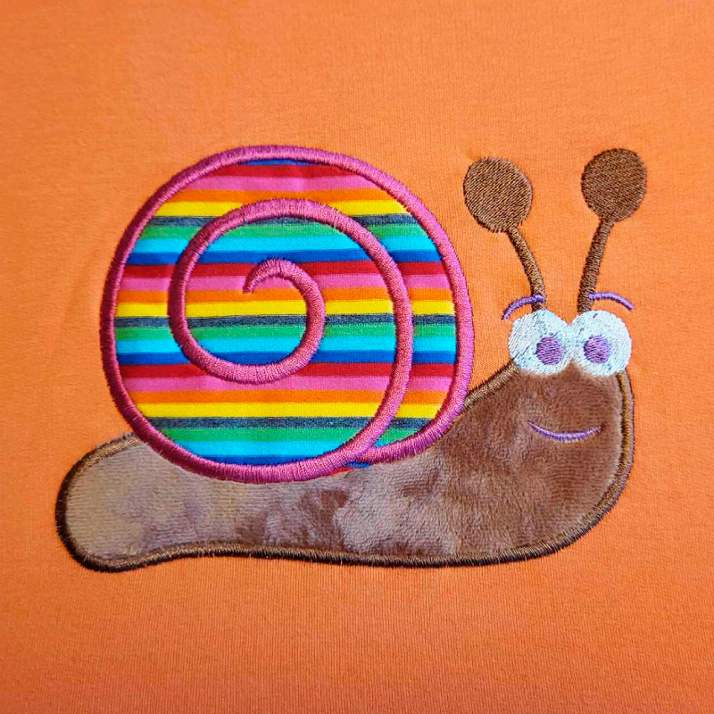 Preview: Stickdatei Schnecke Applikation in 3 Größen