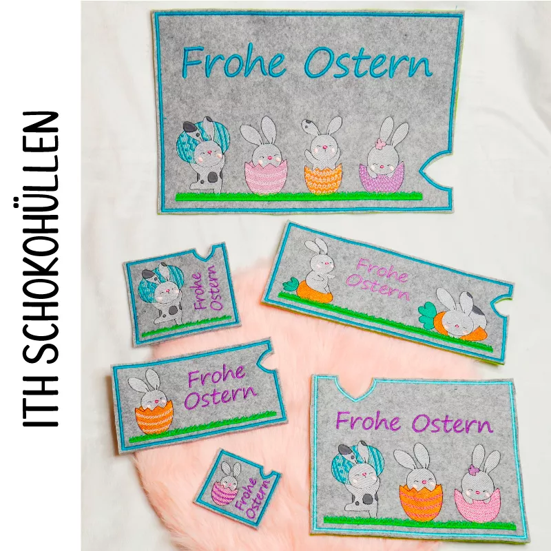 Schokohuellen mit Ostermotiven.