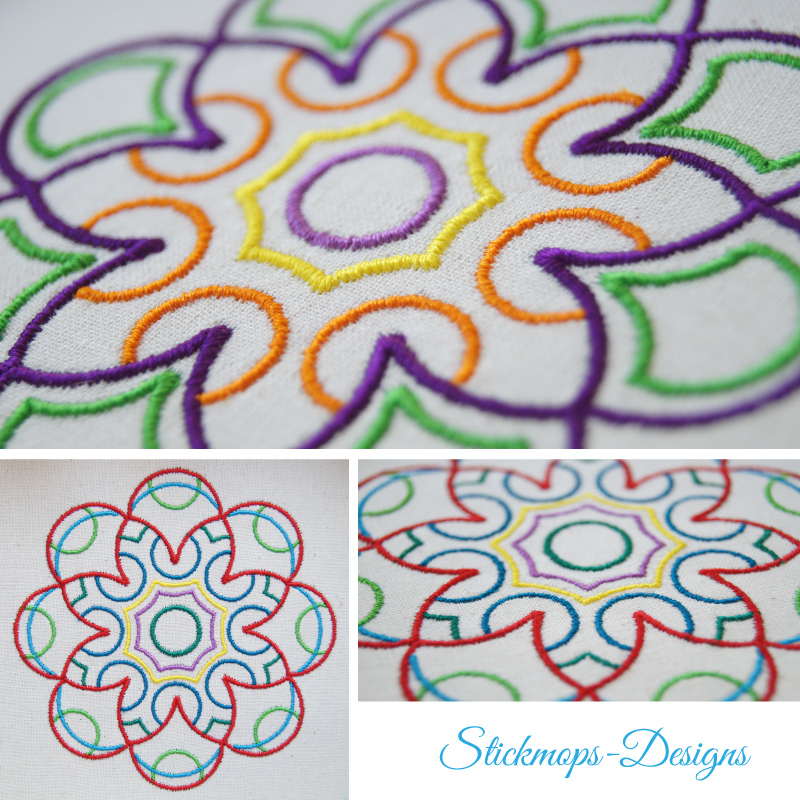 Preview: Stickdatei-Set Ornamente Dream 10 x 10 cm