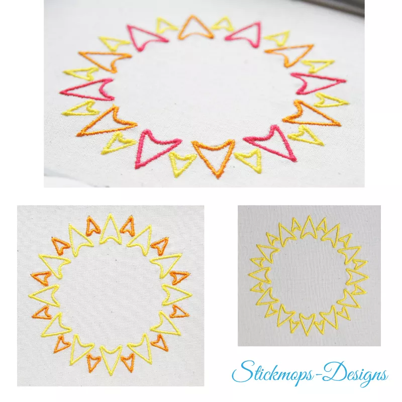 Stickdatei-Set Ornamente "Sunnies" 9,3 und 12 cm