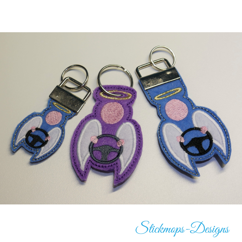 Preview: ITH Engel-Schlüsselanhänger drei verschiedene Größen Übersicht