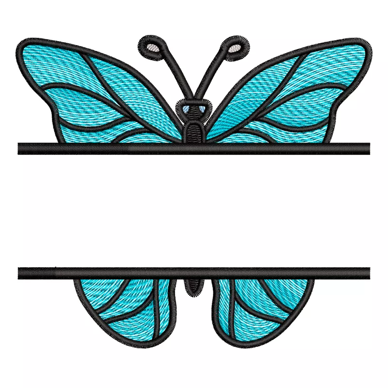 Schmetterling Monogramm Motiv